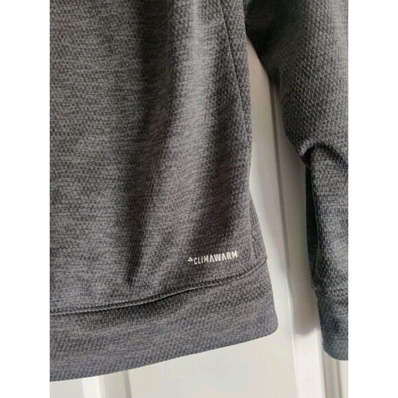 Adidas Size S Mens Pullover Hoodie Climawarm Hood Sweatshirt Gray FS0022 APU005 - Picture 7 of 11